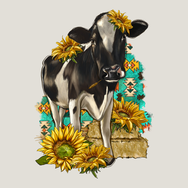 Sunflowers Cow Heavy Core Tee by texasbilliewilder | Teevron