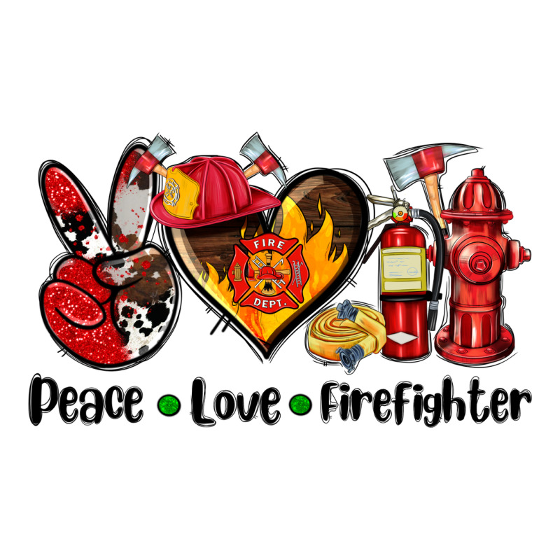 Peace Love Firefighter Premium Sweatshirt by AdoDesignShop | Teevron