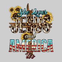 She Loves Jesus And America Too Sunflower Premium Tee | Teevron