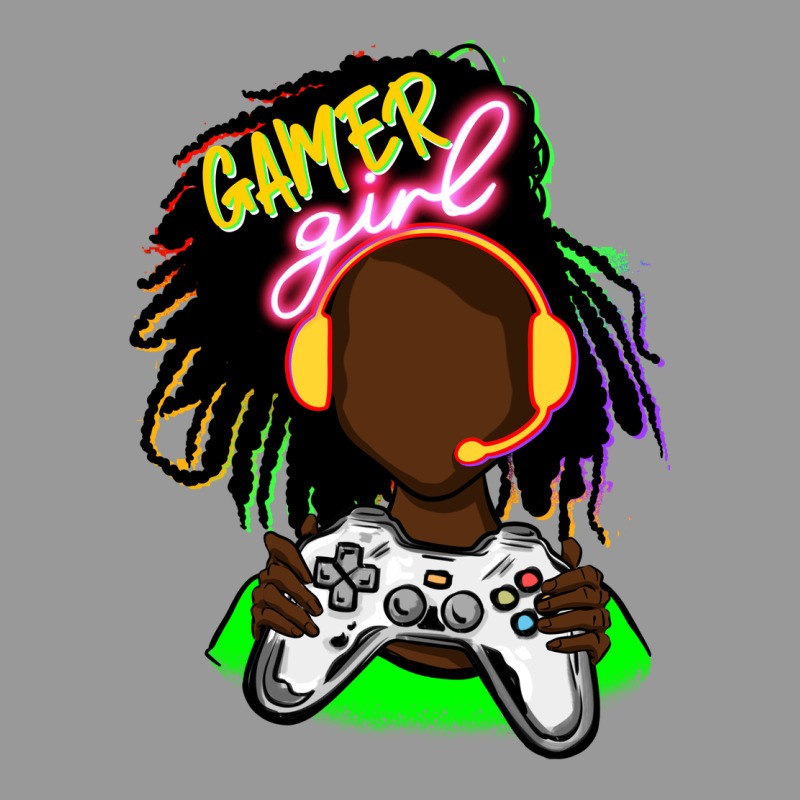 Black Gamer Girl Vintage Hoodie by FaDigitalArtStudio | Teevron