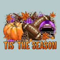 Tis' The Season Football Purple Helmet Heavy Core Tee | Teevron