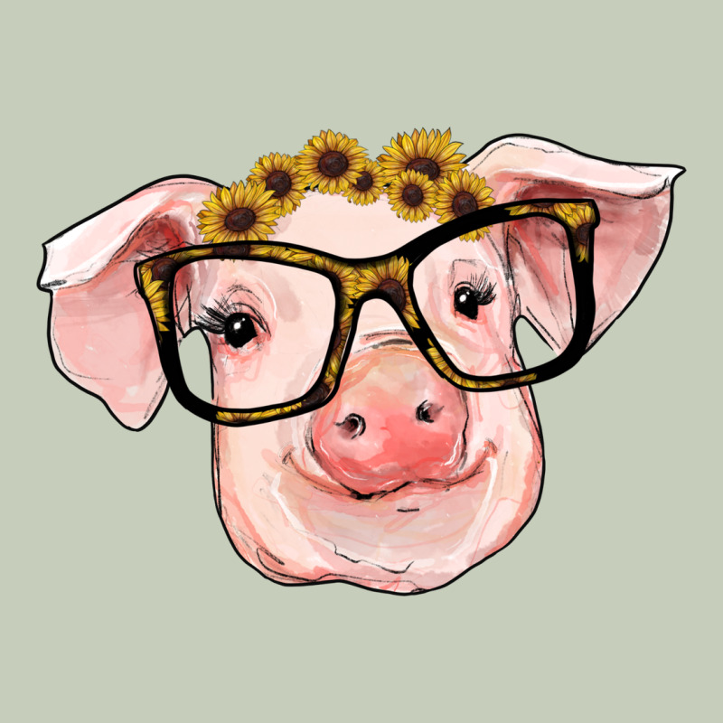 Sunflowers With Pig Long Sleeve Tee by RanaPortraitStore | Teevron