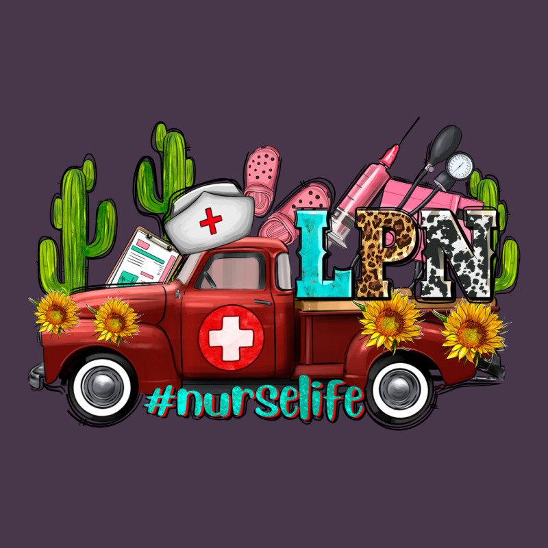 Lpn Nurse Truck With Cactus And Sunflowers Heavyweight Hoodie by AdoDesignShop | Teevron