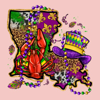 Mardi Gras Louisiana Map Urban Heavy Tee | Teevron