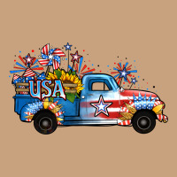 Usa 4th Of July Sunflower Truck Vintage Tee | Teevron