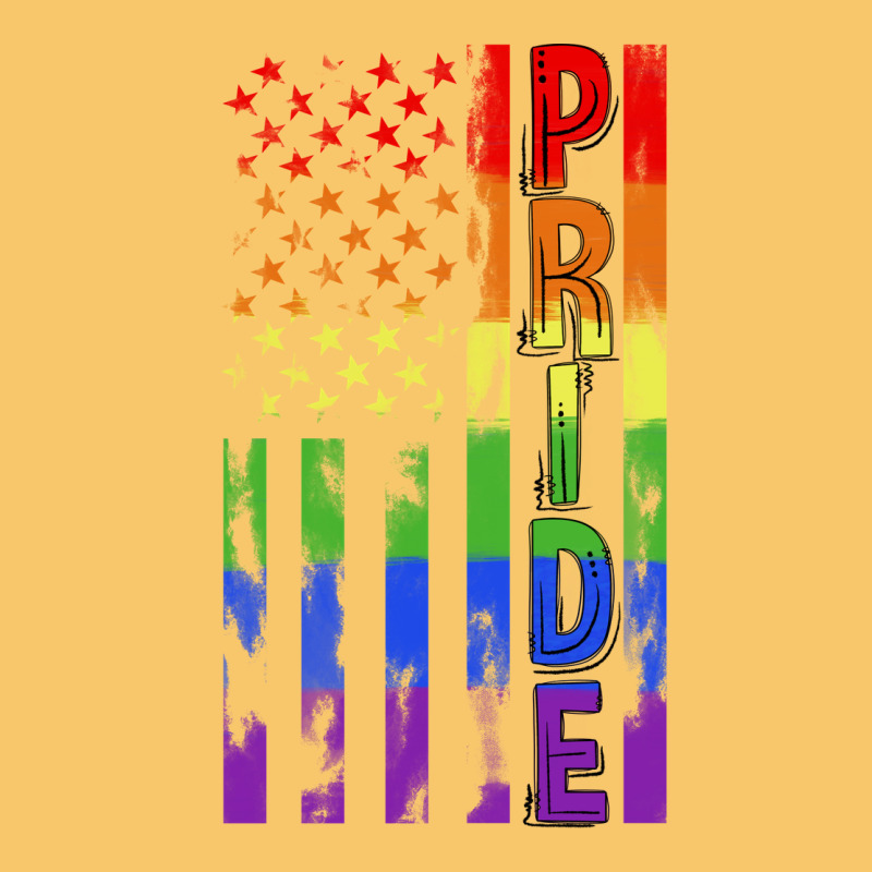 Lgbtq Pride American Flag Vintage Hoodie by FaDigitalArtStudio | Teevron