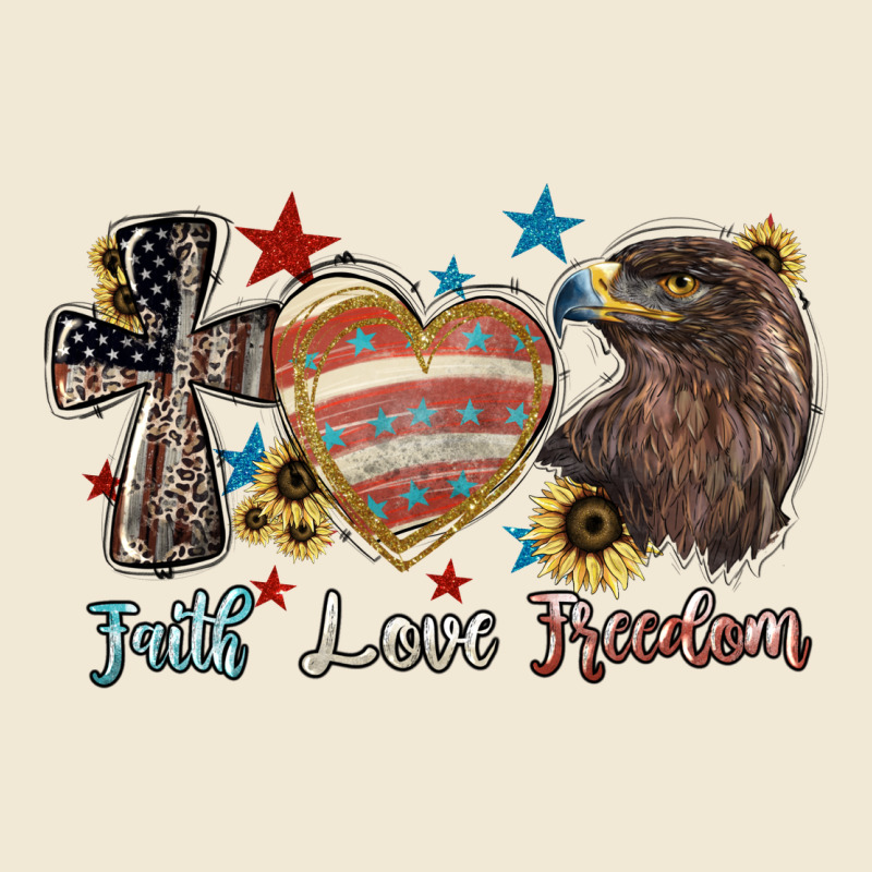 Faith Love Freedom 4th Of July Premium Tee by HowdyJamesFarm | Teevron