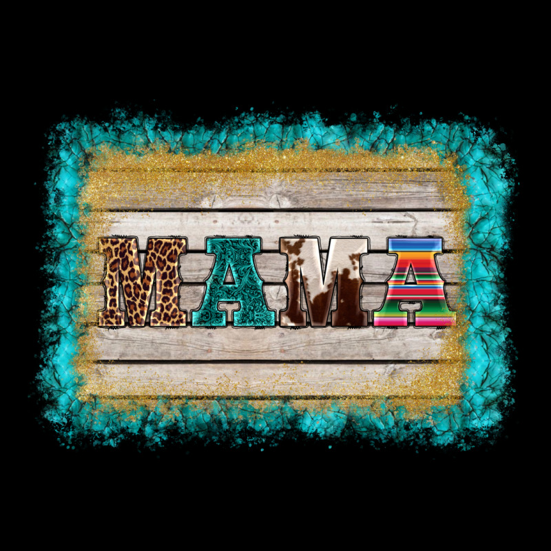 Western Turquoise's Mama Background Zipper Hoodie by BarkalooDesign | Teevron