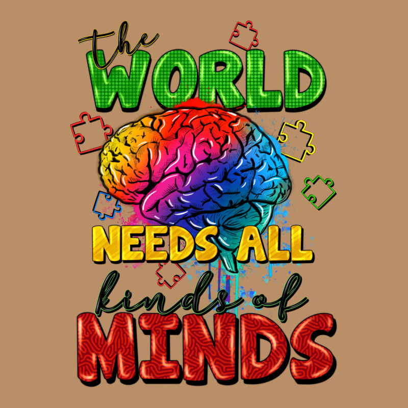 The World Needs All Kinds Of Minds Vintage Hoodie by FaDigitalArtStudio | Teevron