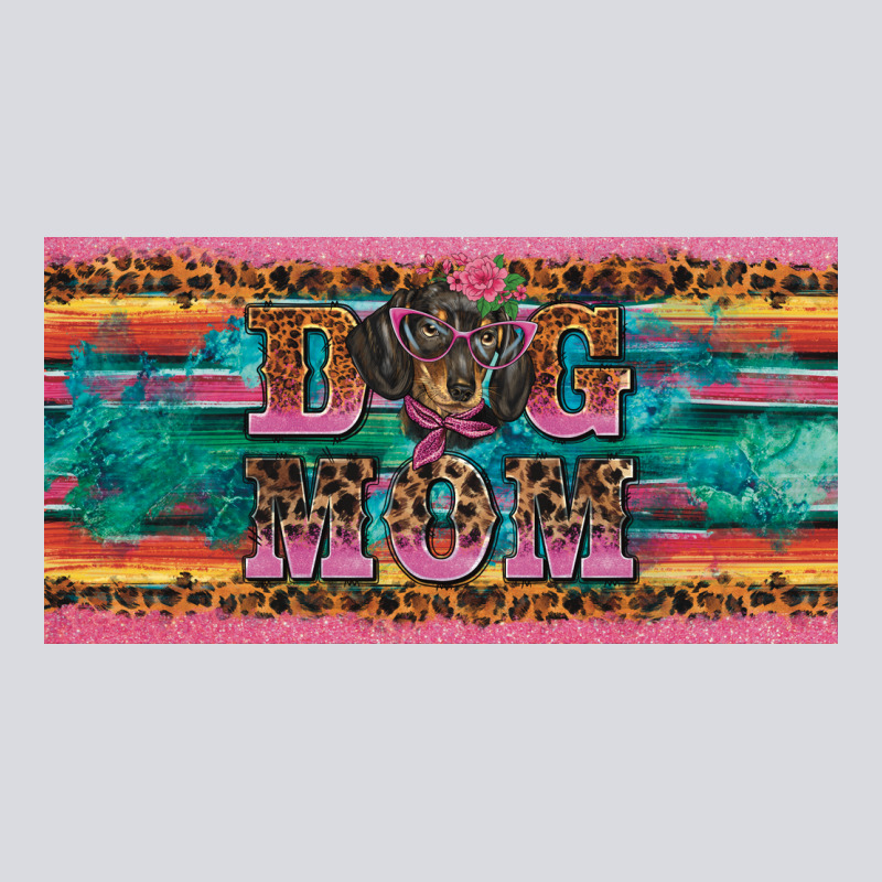Dog Mom Danchshund  License Plate Template Zipper Hoodie by BarkalooDesign | Teevron