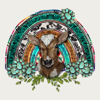 Turquoise Gemstones Brown Baby Cow  Rainbow Zipper Hoodie | Teevron