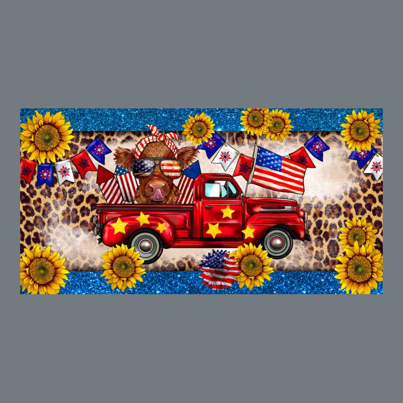 4th Of July Truck Cow License Plate Heavyweight Sweatshirt by BarkalooDesign | Teevron