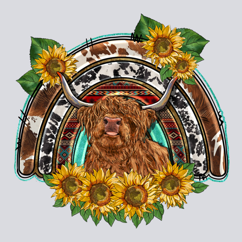 Scottish Calf Sunflowers Rainbow Zipper Hoodie by BarkalooDesign | Teevron