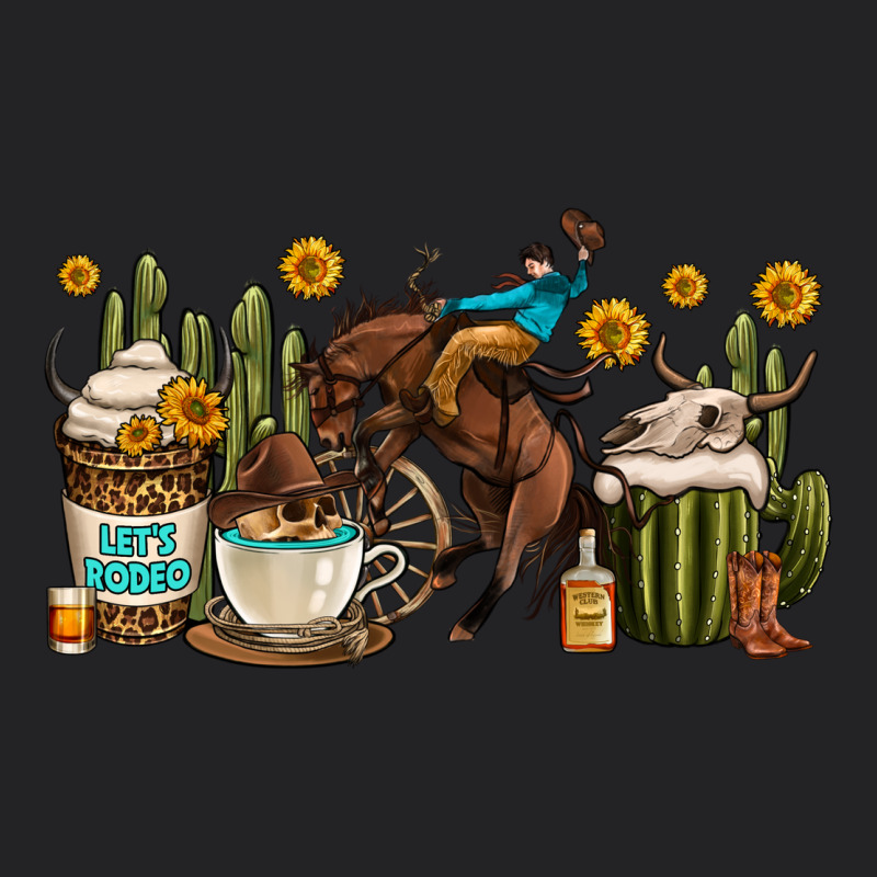 Rodeo Cowboy Coffee Cups Vintage Tee by OliviaCreatesArt | Teevron