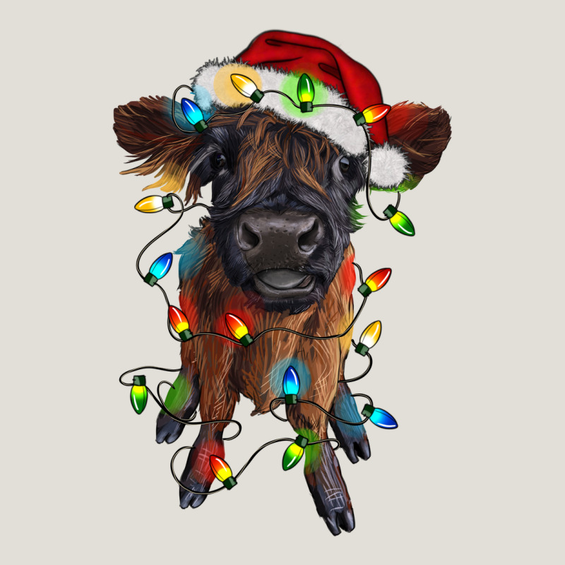 Highland Cow Calf With Christmas Lights Heavy Core Tee by RanaPortraitStore | Teevron