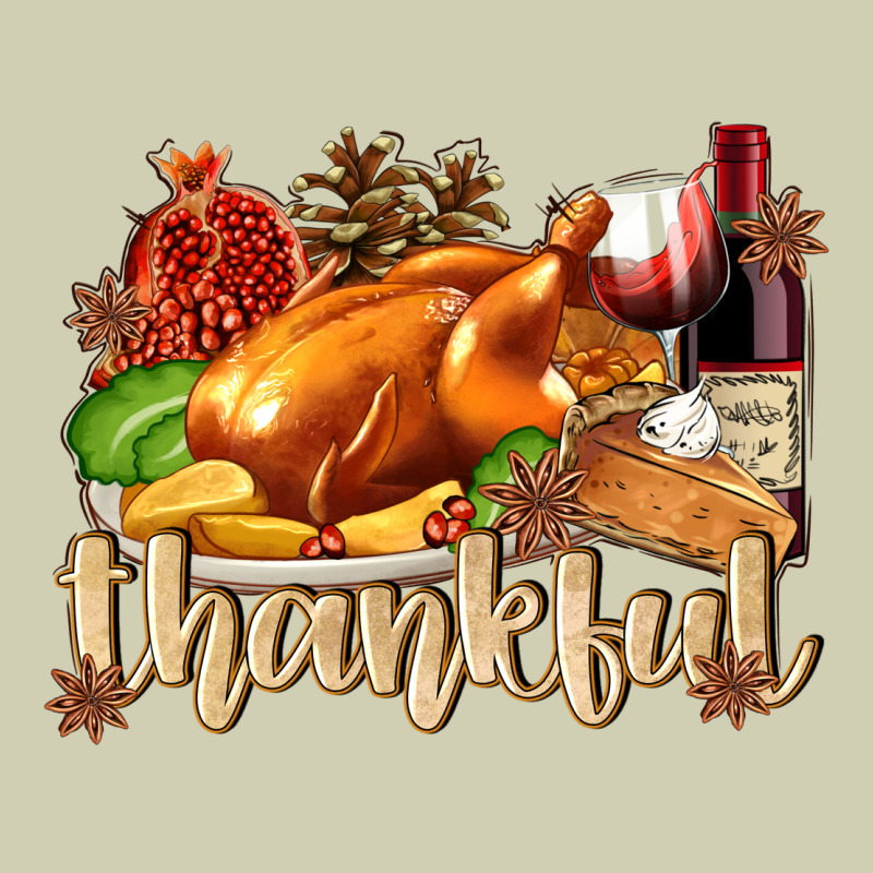 Thankful With Turkey Heavy Core Tee by texasbilliewilder | Teevron