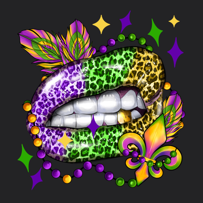 Mardi Gras Lip Olivia Vintage Tee by OliviaCreatesArt | Teevron