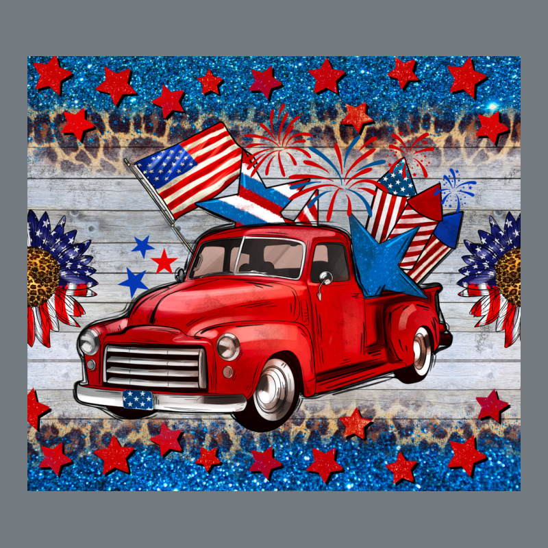 American Truck 4th Of July Tumbler Heavyweight Sweatshirt by BarkalooDesign | Teevron
