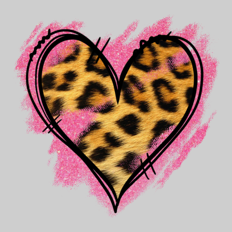 Leopard Pink Glitter Heart Premium Tee by Jasminsmagicworld | Teevron