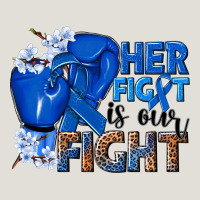 Her Fight Is Our Fight Colon Cancer Blue Ribbon Heavy Core Tee | Teevron