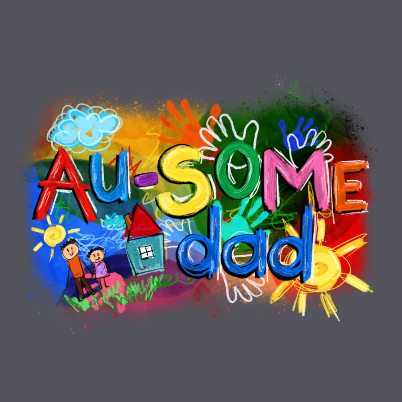 Au-some Dad Autism Vintage Hoodie by FaDigitalArtStudio | Teevron