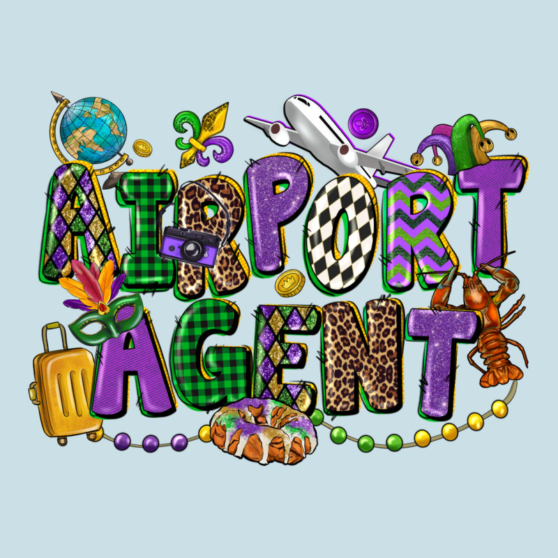 Airport Agent Mardi Gras Ladies Tee by CowGirlArtShop | Teevron