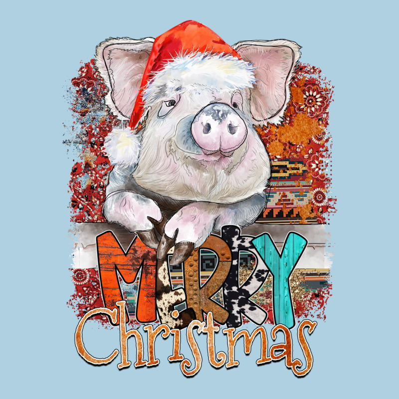 Merry Christmas Pig Premium Hoodie by CowhideDigitalArt | Teevron