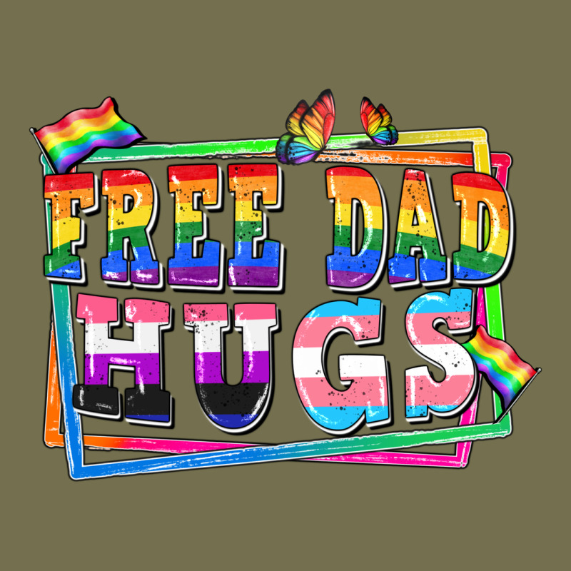 Free Dad Hugs Pride Vintage Hoodie by FaDigitalArtStudio | Teevron