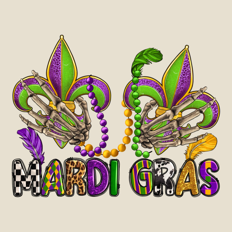Mardi Gras Skeleton Hands  Fleur De Lis Urban Heavy Tee by OliviaCreatesArt | Teevron