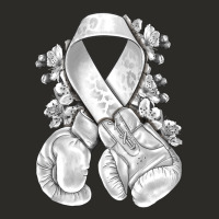 Lung Cancer White Ribbon With Boxing Gloves Heavy Core Tee | Teevron