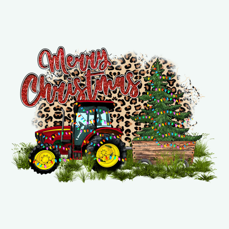Merry Christmas Tractor Tree Premium Hoodie by CowhideDigitalArt | Teevron
