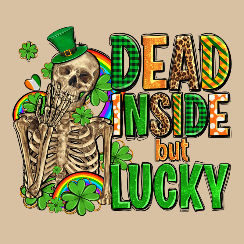 Dead Inside But Lucky  With Skeleton Heavyweight Hoodie by AdoDesignShop | Teevron