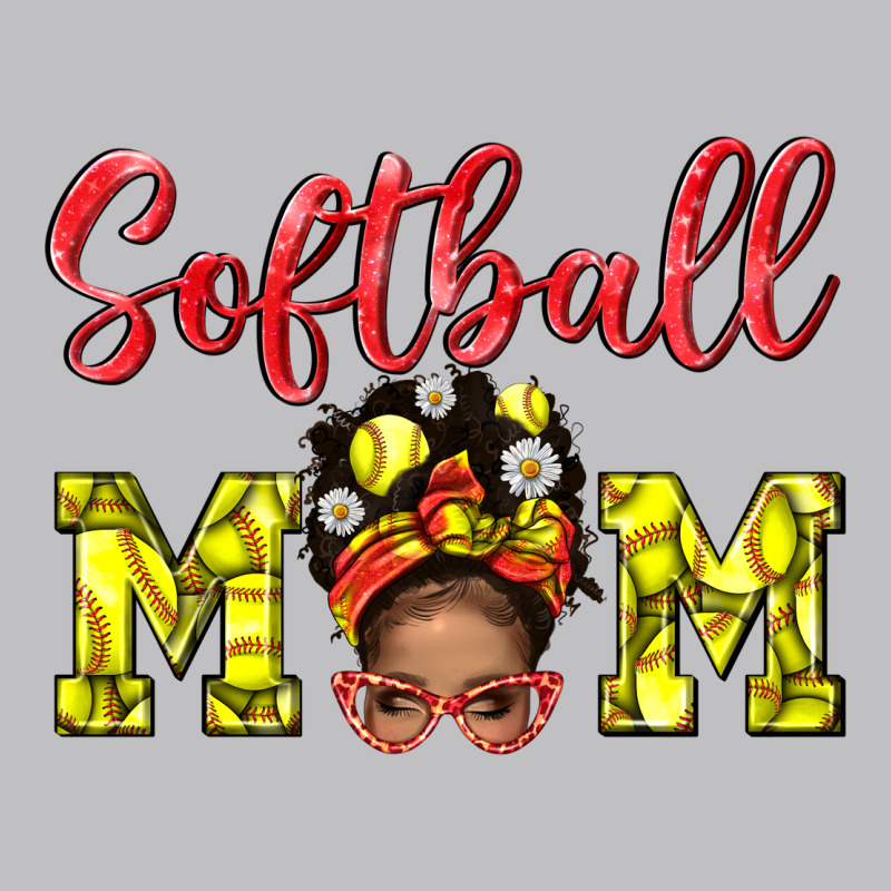 Softball Mom  And Afro Messybun Mom Bbs Long Sleeve Tee by BundleAndBundleShop | Teevron