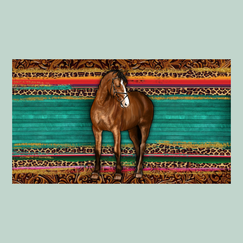 Western Horse Serape Tooled Leather Leopard  Sippy Cup Zipper Hoodie by BarkalooDesign | Teevron