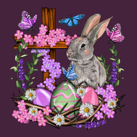 Easter Eggs And Bunny With Cross Easter Day Premium Tee | Teevron