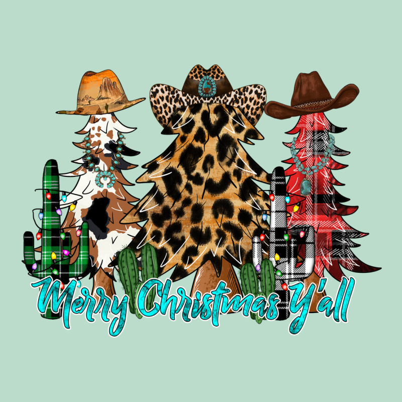 Merry Christmas Y'all Christmas Trees Premium Hoodie by CowhideDigitalArt | Teevron