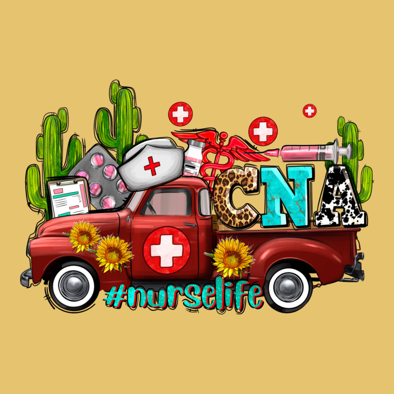 Cna Nurse Truck With Cactus And Sunflowers Premium Sweatshirt by AdoDesignShop | Teevron