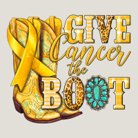 Give Cancer The Boot Childhood Cancer Heavy Core Tee | Teevron