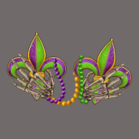 Skeleton Hands Mardi Gras Urban Heavy Tee | Teevron