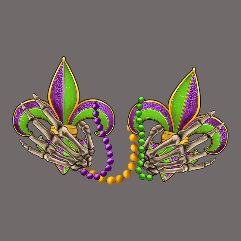 Skeleton Hands Mardi Gras Urban Heavy Tee by OliviaCreatesArt | Teevron