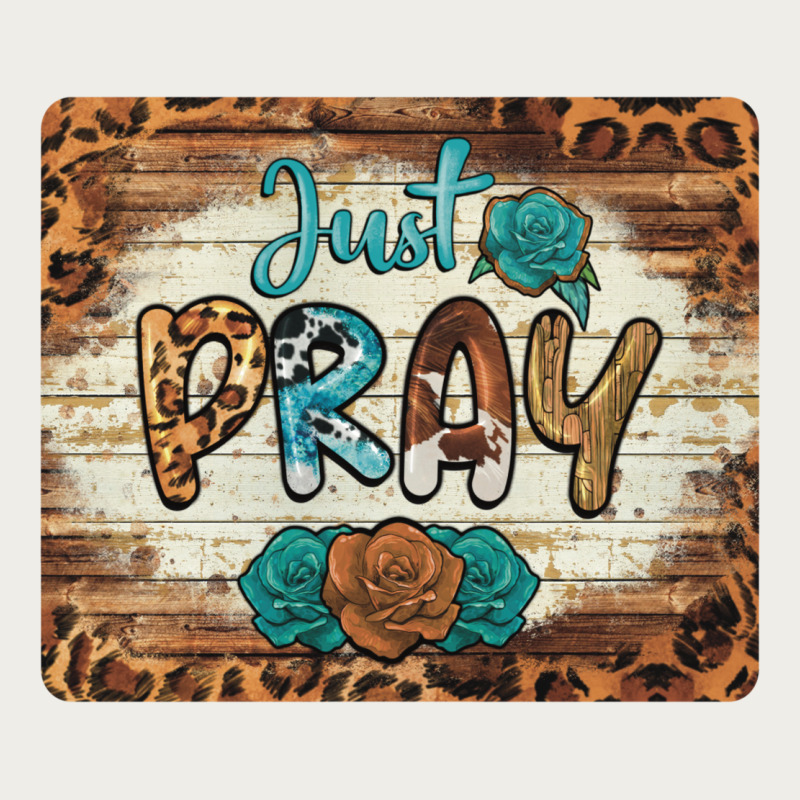 Just Pray Mousepad Zipper Hoodie by BarkalooDesign | Teevron