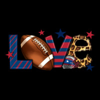 Love Football Team Color Red Blue 4th Of July Premium Tee | Teevron
