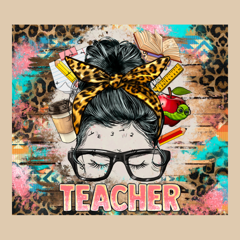 Teacher Messy Bun Tumbler Heavyweight Sweatshirt by BarkalooDesign | Teevron