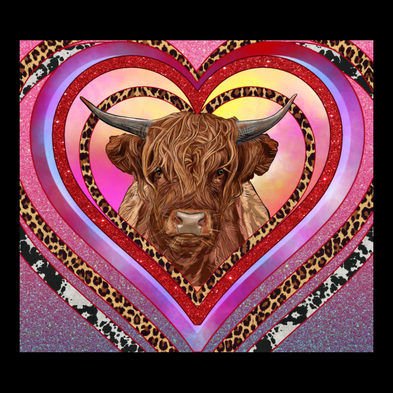 Highland Cow Valentine's Day Heavy Core Tee by RanaPortraitStore | Teevron