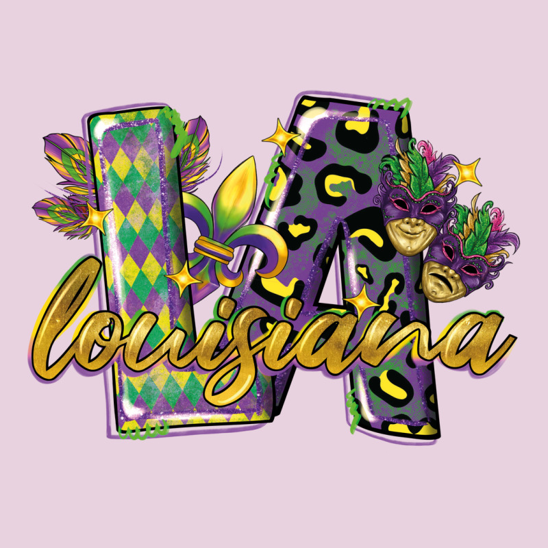 Louisiana Leopard Mardi Gras 12 Inches 300 Dpi Ladies Tee by CowGirlArtShop | Teevron