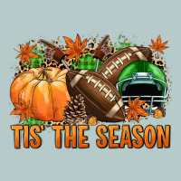 Tis' The Season Football Green Helmet Heavy Core Tee | Teevron