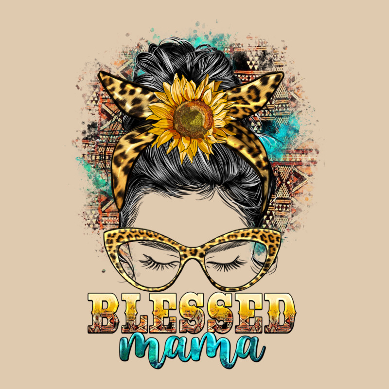 Blessed Mama Messy Bun Heavyweight Sweatshirt by BarkalooDesign | Teevron