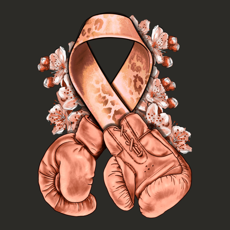 Uterine Cancer Peach Ribbon With Boxing Gloves Heavy Core Tee by NancyCooperArtShop | Teevron