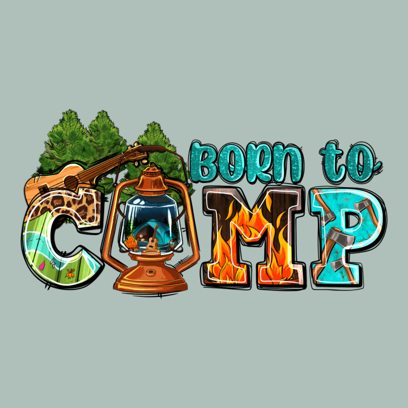 Born To Camp With Guitar Heavyweight Hoodie by AdoDesignShop | Teevron