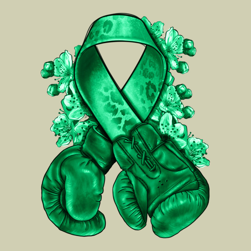 Emerald Green Ribbon Liver Cancer Boxing Gloves Heavy Core Tee by NancyCooperArtShop | Teevron